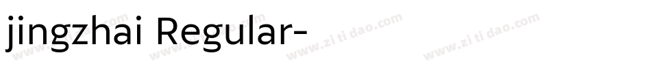 jingzhai Regular字体转换
